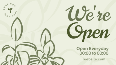 Plant Store Open Facebook Event Cover Image Preview