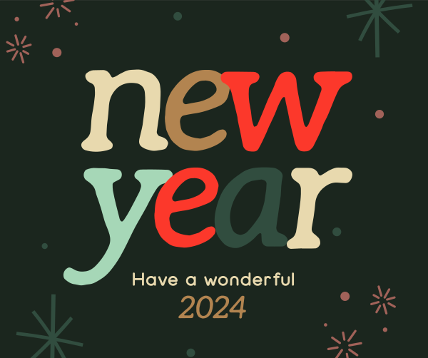 Abundant New Year Facebook Post Design