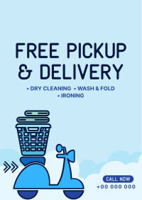 Laundry Pickup and Delivery Poster Design