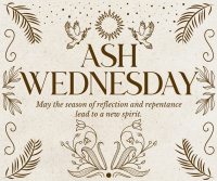 Rustic Ash Wednesday Facebook Post Design
