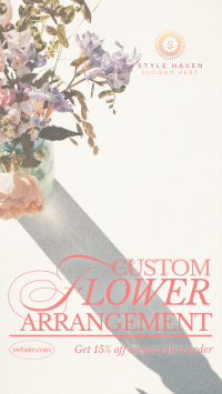 Editorial Flower Service Facebook story Image Preview