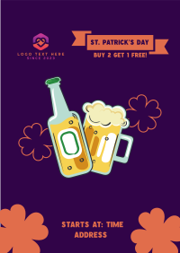 Saint Patrick Beer Illustration Flyer Image Preview