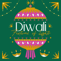 Diwali Festival Celebration Instagram Post Design