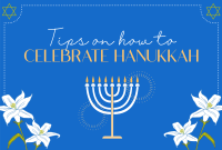 Hanukkah Lilies Pinterest board cover Image Preview