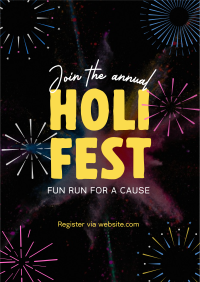 Holi Fest Fun Run Flyer Image Preview