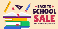 Back To School Discount Twitter post Image Preview