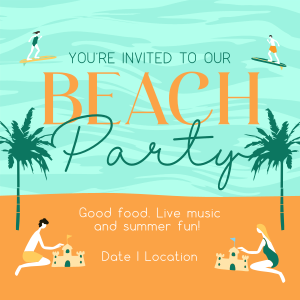 It's a Beachy Party Instagram post Image Preview