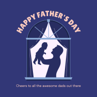 Father & Child Window Linkedin Post Design