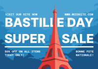 Bastille Day Sale Postcard Image Preview