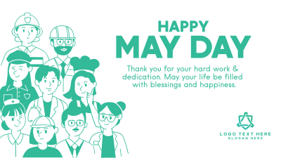 Happy May Day Workers Facebook event cover Image Preview