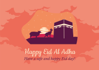 Eid Al Adha Kaaba Postcard Image Preview