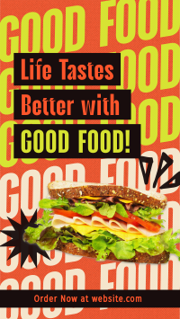 Contemporary Food Quote TikTok Video Design