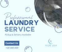 Convenient Laundry Service Facebook Post Design