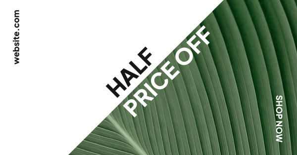 Half Price Plant Facebook Ad Design