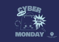Cyber Monday Sale Postcard Image Preview