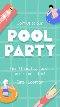 Exciting Pool Party Instagram story Image Preview