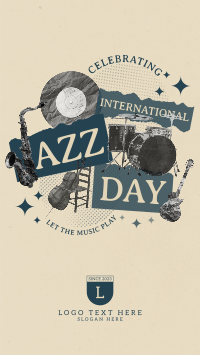 Retro Jazz Day Instagram story Image Preview