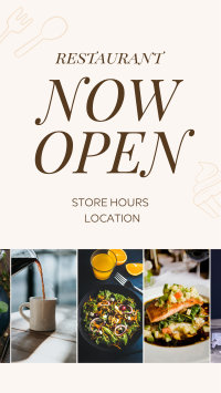 Restaurant Open Facebook Story Design