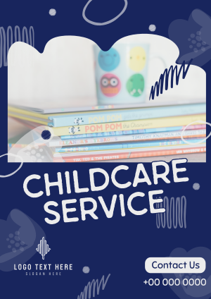 Abstract Shapes Childcare Service Flyer Image Preview