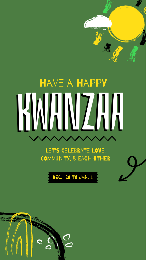 A Happy Kwanzaa Instagram Story Design Image Preview
