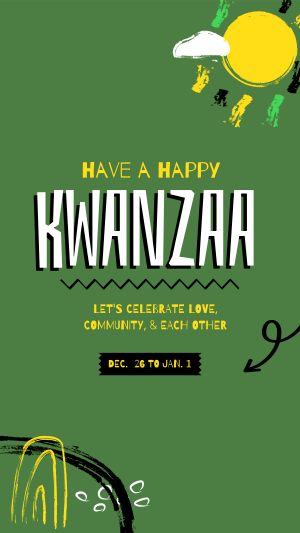 A Happy Kwanzaa Instagram story Image Preview