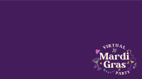 Mardi Gras Toast Zoom background Image Preview