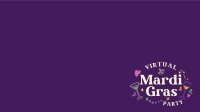 Mardi Gras Toast Zoom Background Image Preview