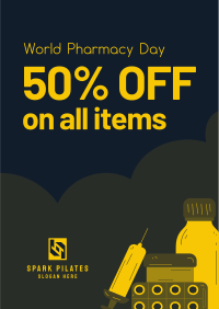 Happy World Pharmacist Day Flyer Design