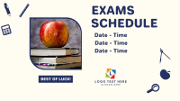 Exams Schedule Announcement Facebook Event Cover Design