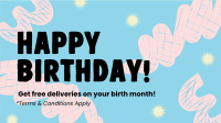 Birthday Delivery Deals Facebook Event Cover Design