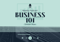 Business Talk Podcast Postcard Design