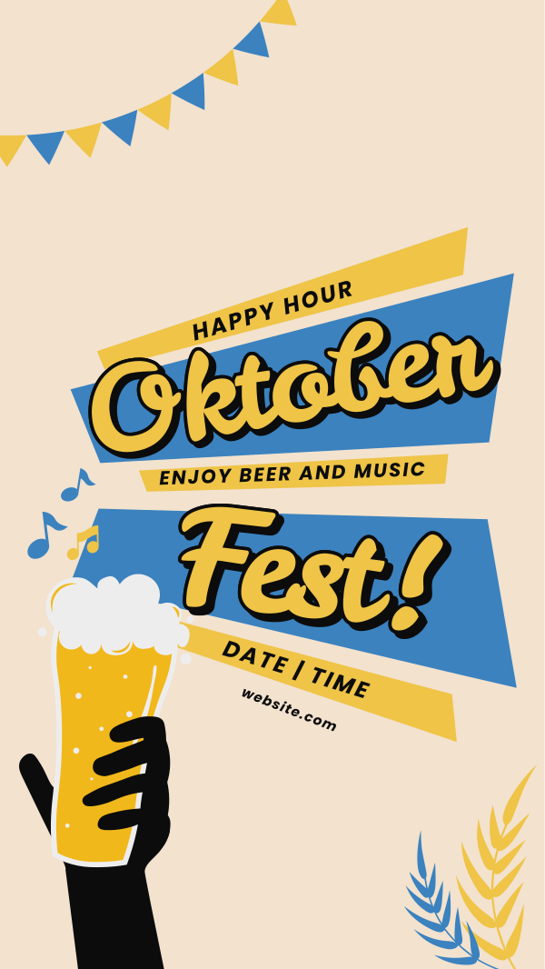 Oktoberfest Beer Promo Facebook Story Design