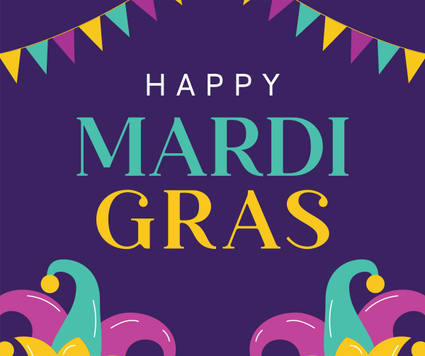Mardi Gras Celebration Facebook Post Design Image Preview