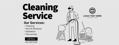 Professional Cleaner Services Facebook cover Image Preview