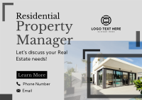 Property Management Specialist Postcard Design