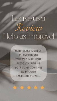 Minimalist Customer Feedback Video Image Preview