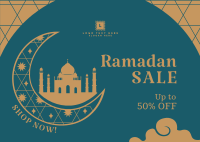 Ramadan Moon Discount Postcard Image Preview