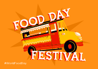 Food Truck Fest Postcard Image Preview