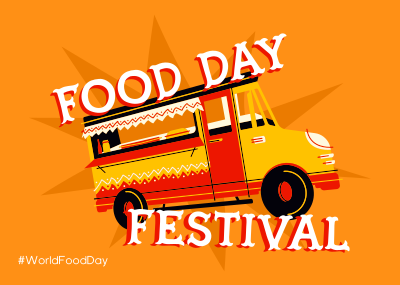 Food Truck Fest Postcard Image Preview