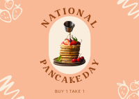 Strawberry Pancake Postcard Design