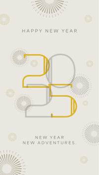 Elegant Decor New Year Greeting Facebook Story Preview