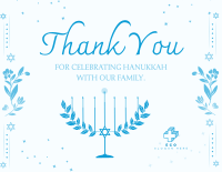 Hanukkah Lily Thank You Card Design