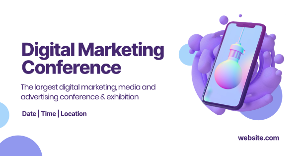 Digital Marketing Conference Facebook Ad Design Image Preview