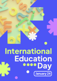 Quirky Playful Education Day Flyer Design