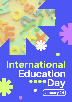 Quirky Playful Education Day Flyer Image Preview