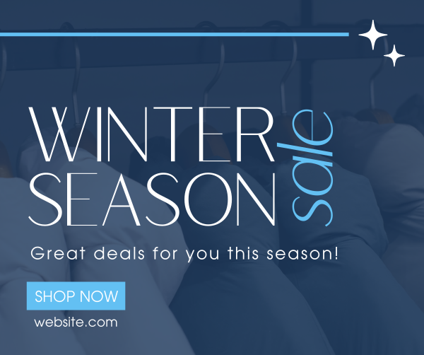 Winter Season Sale Facebook Post Design