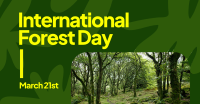 Forest Day Greeting Facebook Ad Design