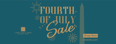 4th of July Text Sale Facebook Cover Image Preview