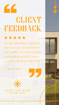 Customer Feedback on Construction Facebook story Image Preview