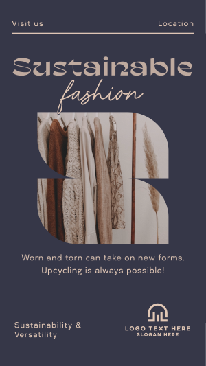 Elegant Minimalist Sustainable Fashion Facebook story Image Preview